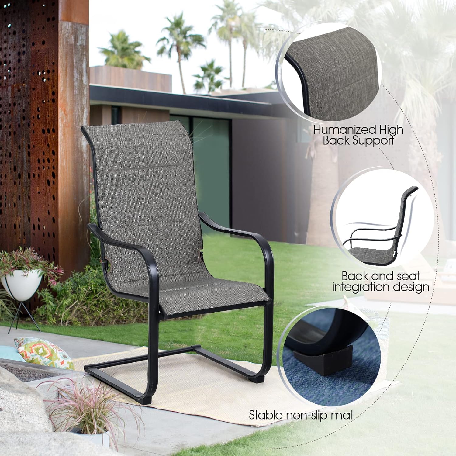 Outdoor Dining Set 7 Pieces Patio Table and Chairs a7