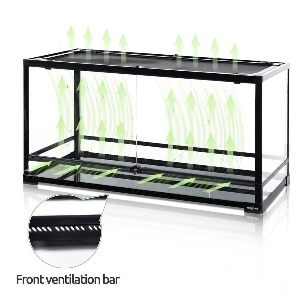 Glass Reptile Terrarium 50 Gallon Front Opening Habitat Tank a7