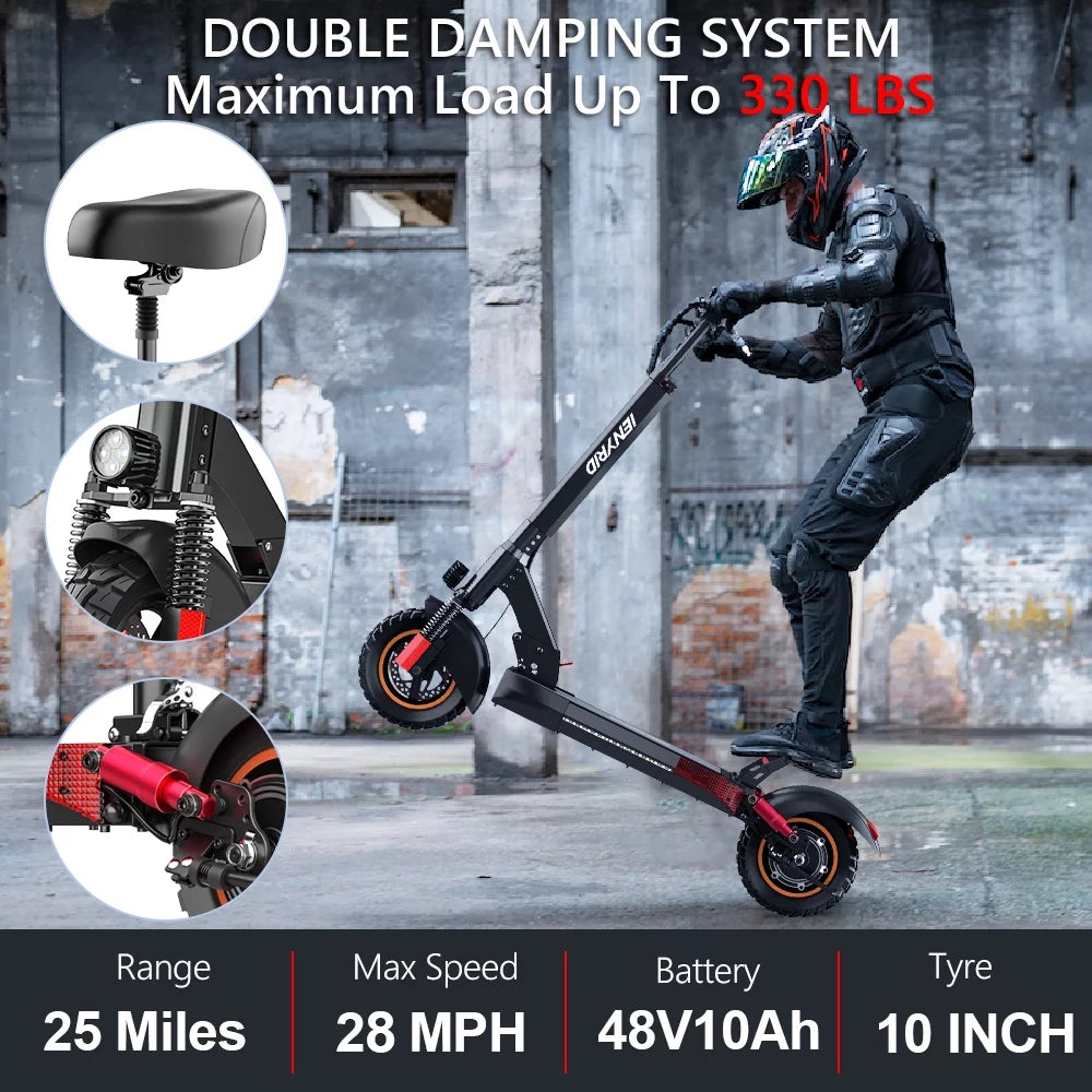 Electric Scooter 700W 10" Tires Folding Commuter a7