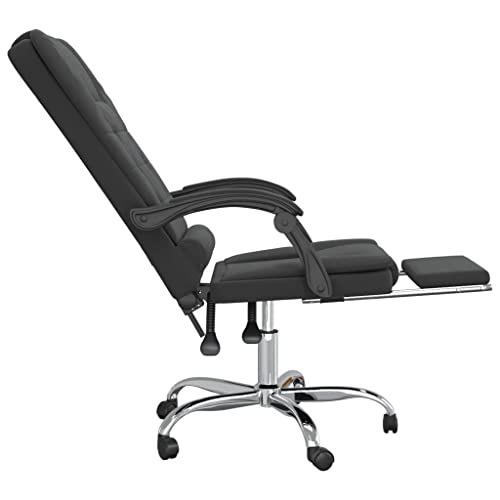 Massage Reclining Office Chair Black Velvet a7
