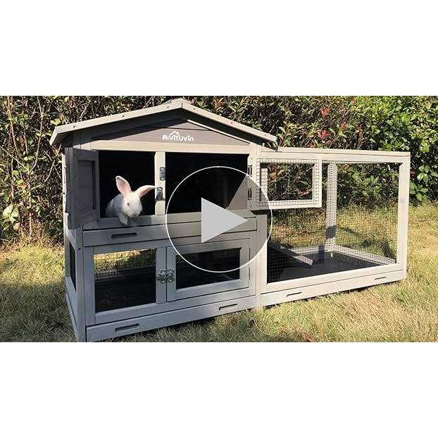 Rabbit Hutch Indoor Cage with Wheels and Pull Out Tray k7m