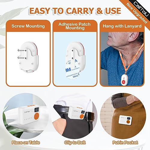 Wireless Caregiver Pager Call Button for Elderly Monitoring Vibration Alert System a7