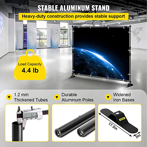 Backdrop Banner Stand 8 x 8 Ft Adjustable Height with Carrying Bag k7