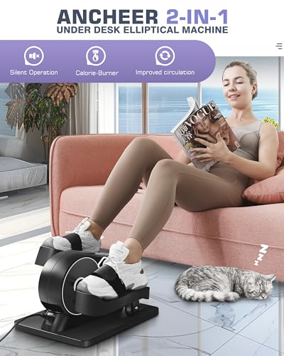 Elliptical leg exerciser for seated seniors with resistance and speed modes a7
