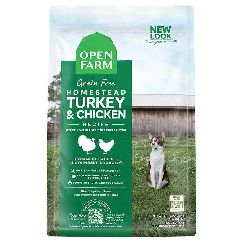 Open Farm Homestead Turkey &amp; Chicken Grain Free Dry Cat Food 2lbs - Pet Supplies online store