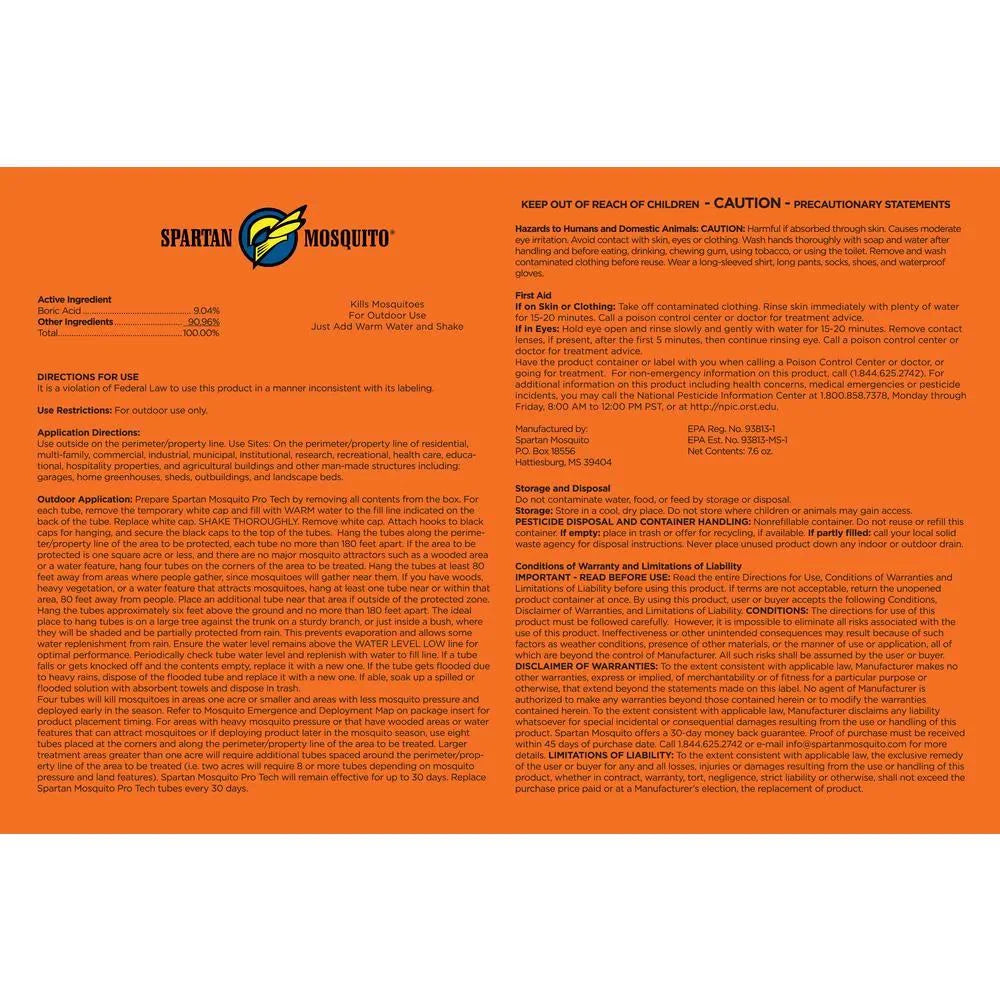 Mosquito Control Tubes 1 Acre Pack 4 Count a7
