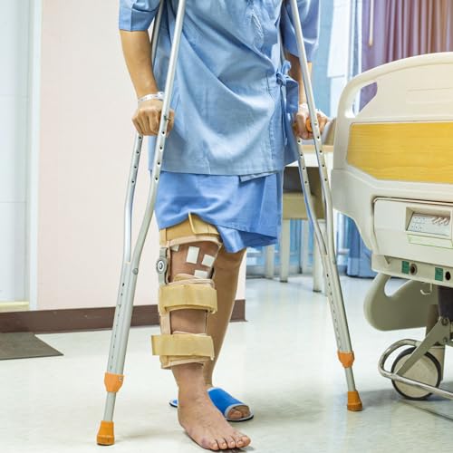 Aluminum Underarm Crutches for Adults Adjustable Lightweight Pair k7m