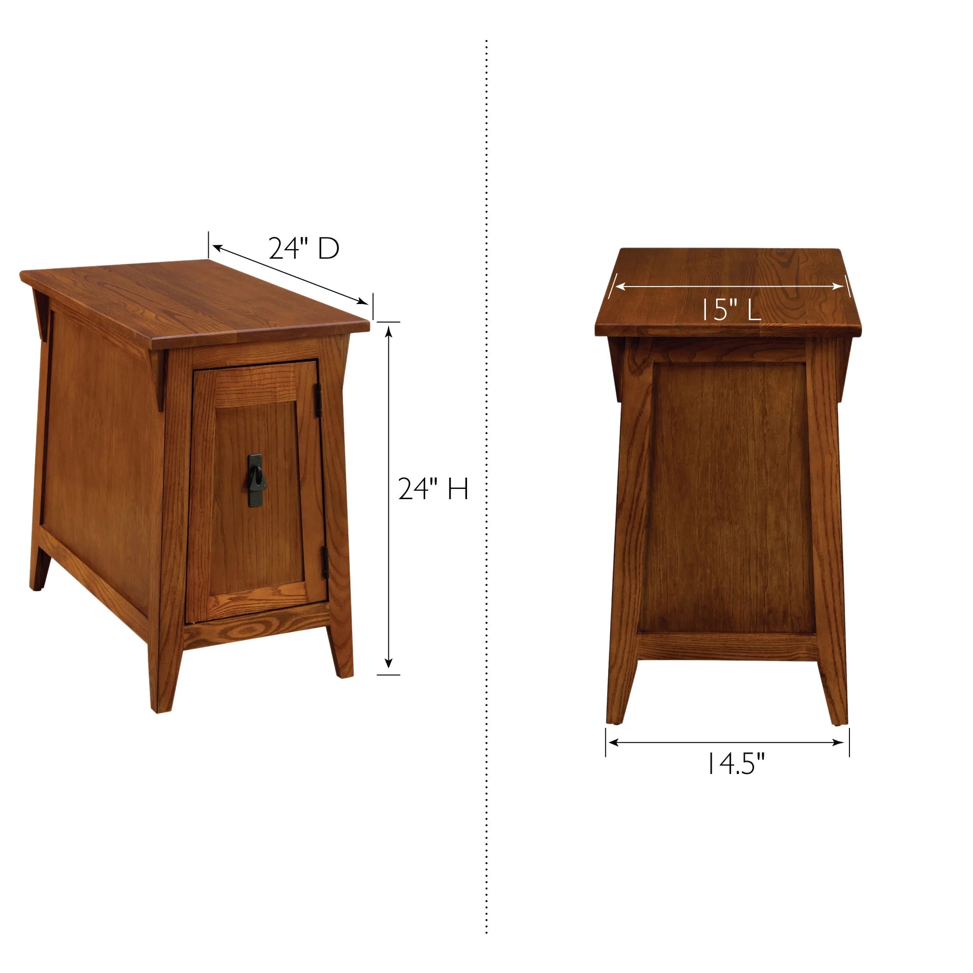 Solid Wood End Table with Storage Shelf for Living Room Bedroom Printer Stand k7m