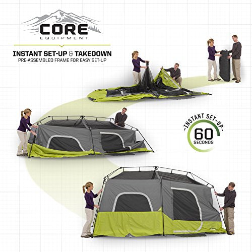 9 Person Instant Cabin Tent Green 14x9 k7