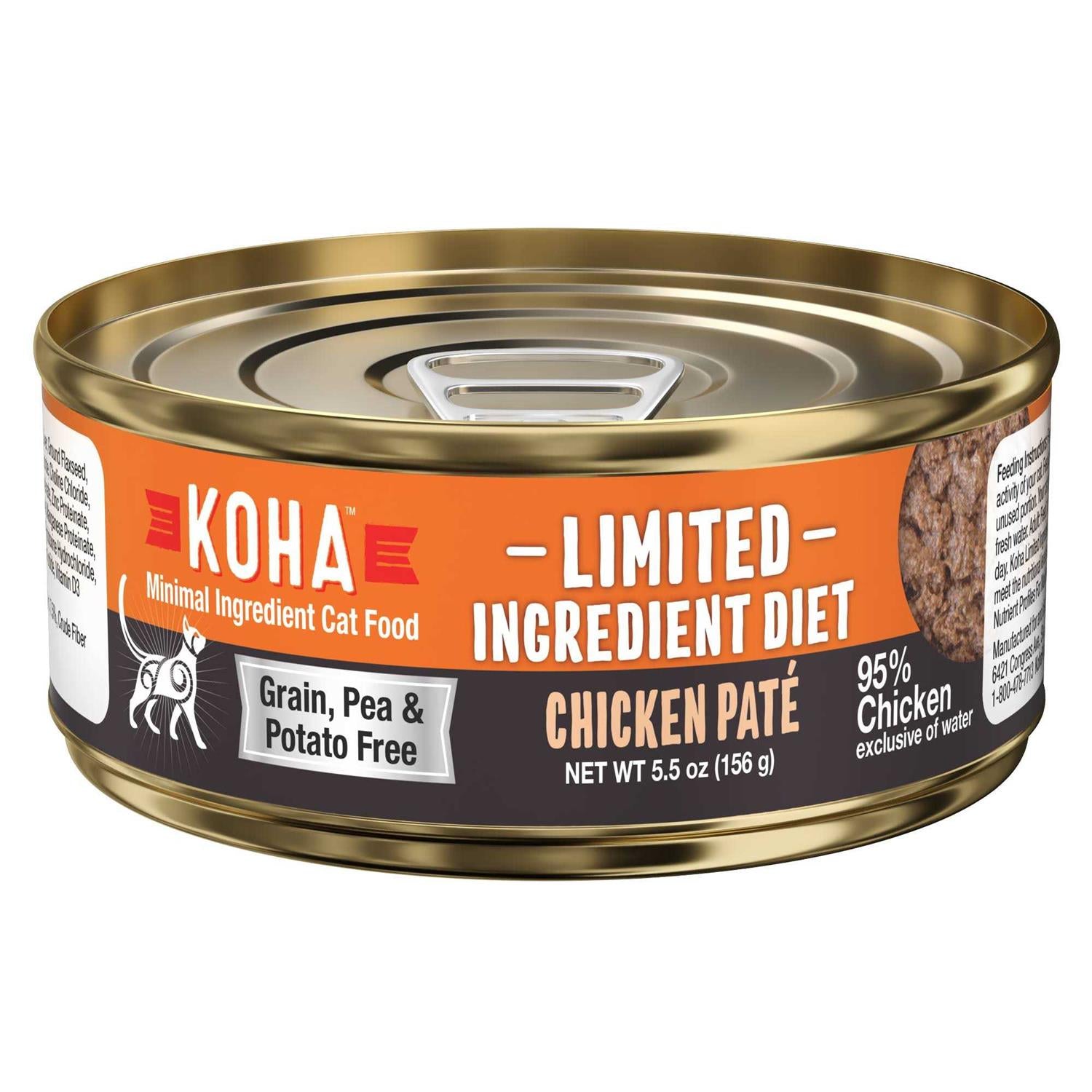 KOHA Grain &amp; Potato Free Limited Ingredient Diet Chicken Pate Canned Cat Food - Pet Supplies online store