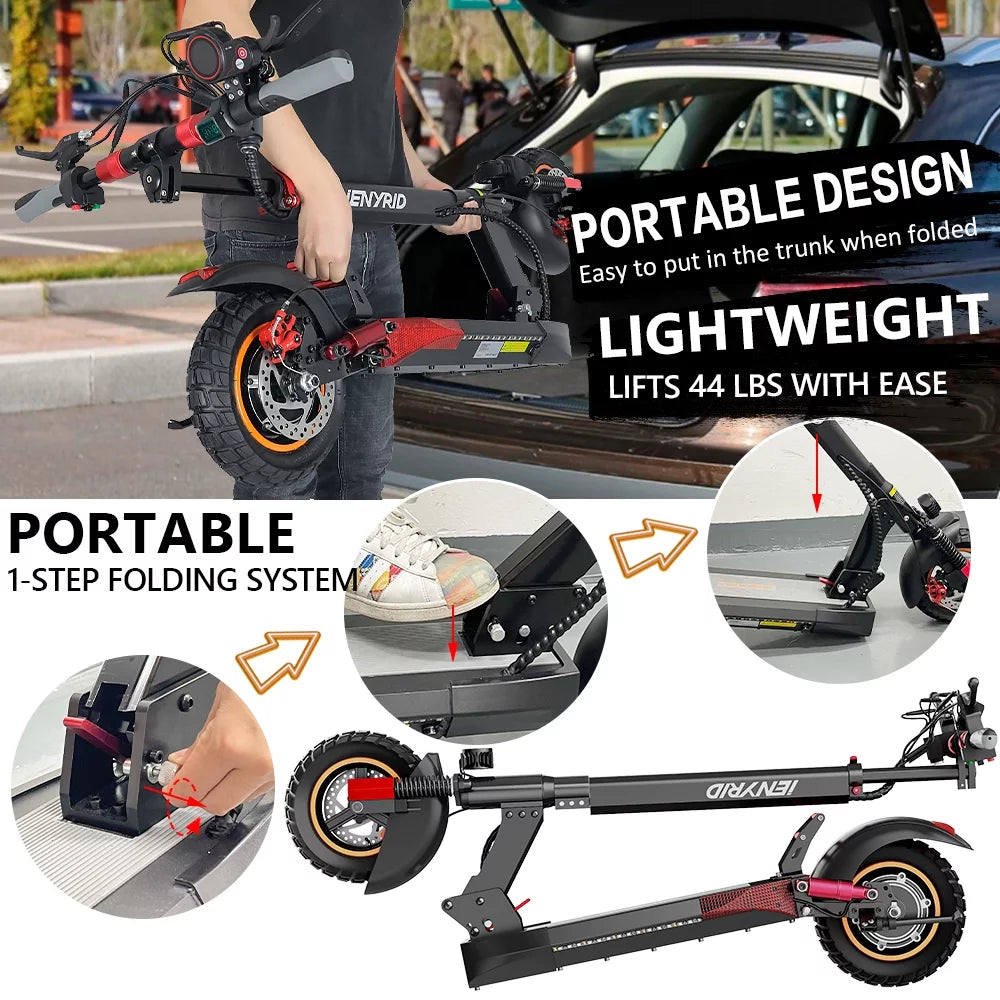 Electric Scooter 700W 10" Tires Folding Commuter a7