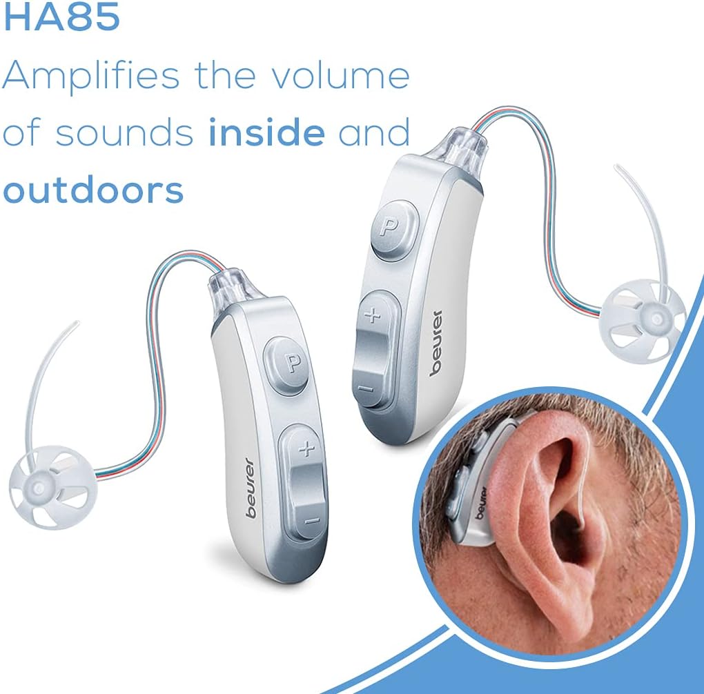 Digital Hearing Amplifier for Seniors Adults Adjustable Sound Grey k7