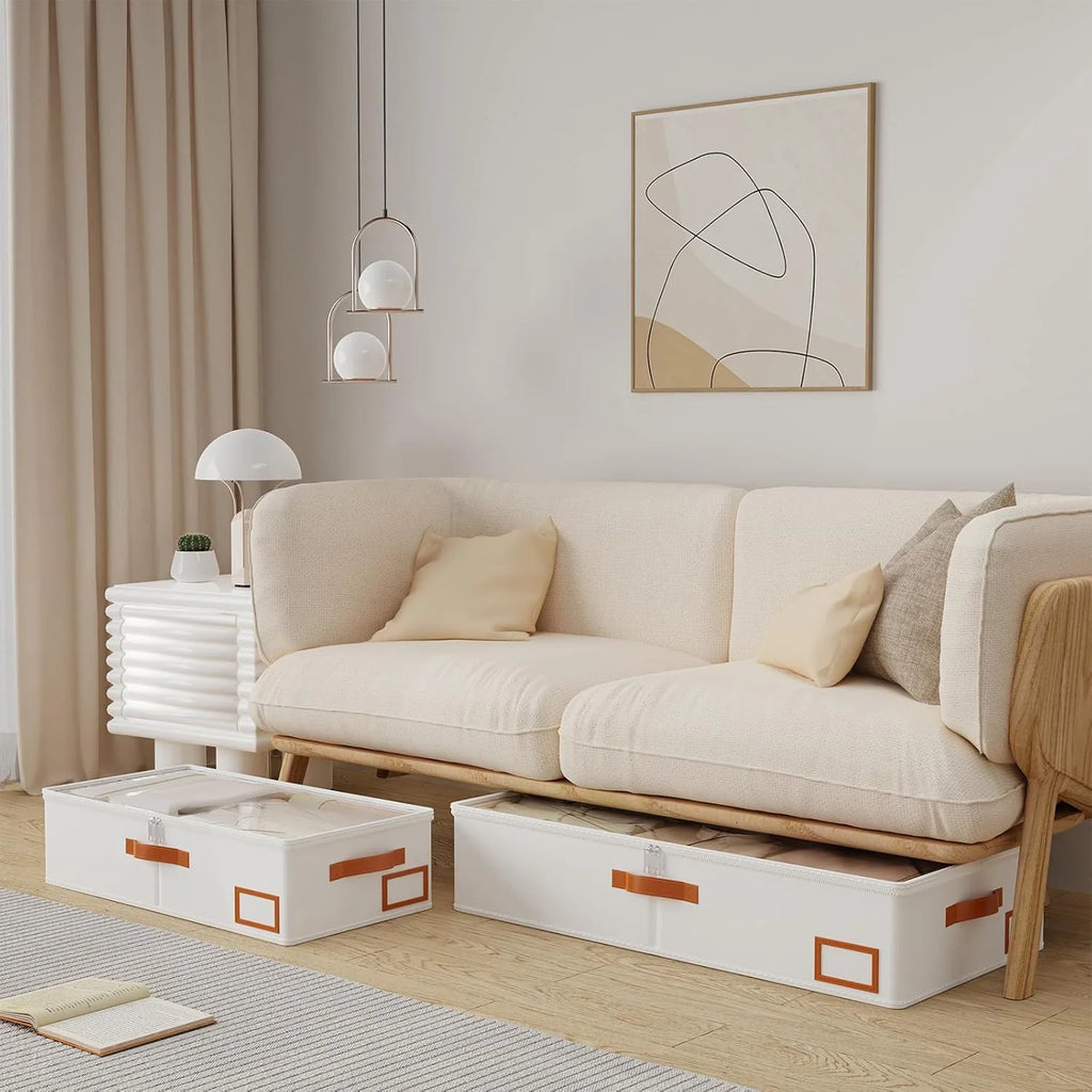 Under Bed Storage Bins with Lids, Collapsible Organizers a7