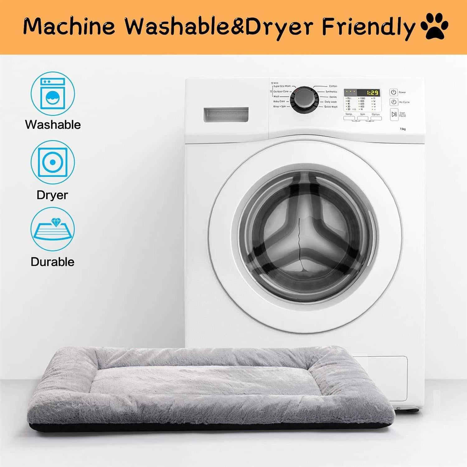 Dog Crate Pad Ultra Soft Washable Anti-Slip Sleeping Mat k7p