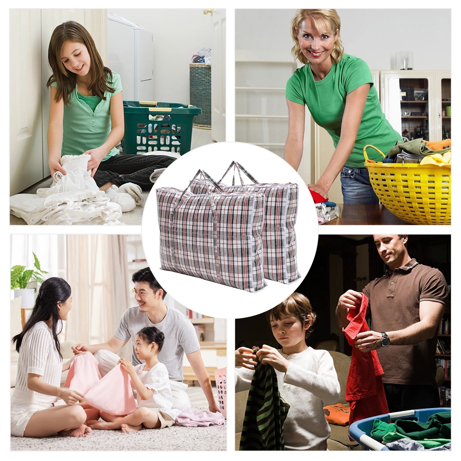 Clothes Storage Bag Basket Large Black k7m