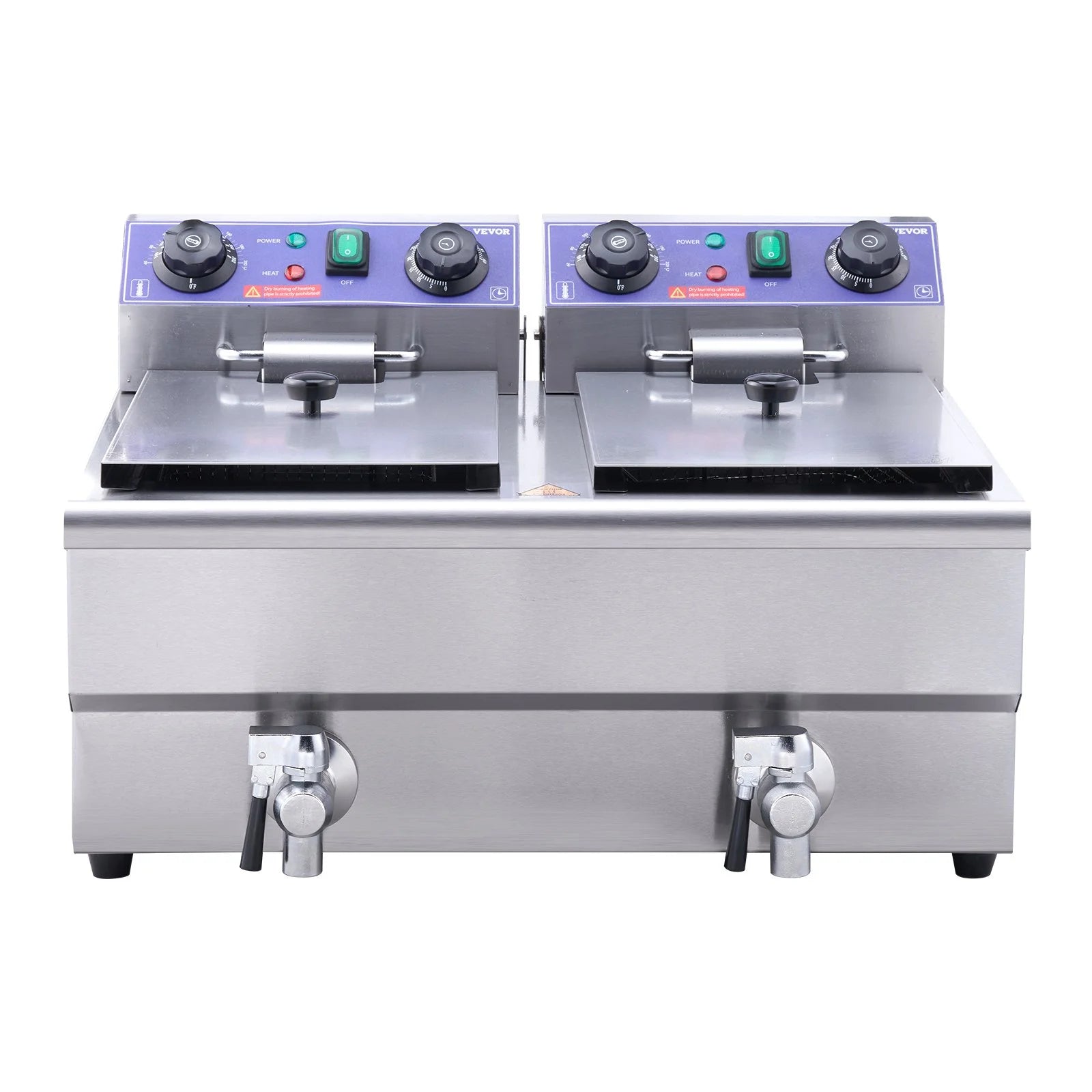 Electric Deep Fryer Dual Tank 3000W a7