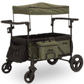 Jeep Deluxe Wrangler Stroller Wagon with Cooler Bag and Parent Organizer by Delta Children, Black/Green