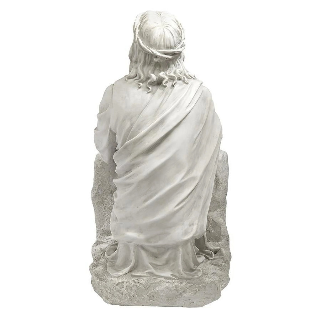 Jesus in the Garden of Gethsemane Garden Statue 23 Inch Polyresin Antique Stone k7