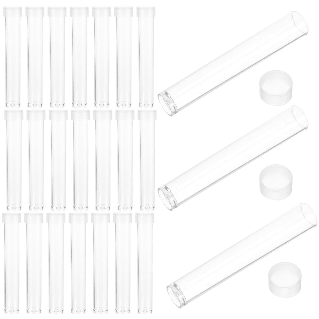 100 Pcs Clear Storage Bins Fruit for Indoors Plastic Transparent Tube