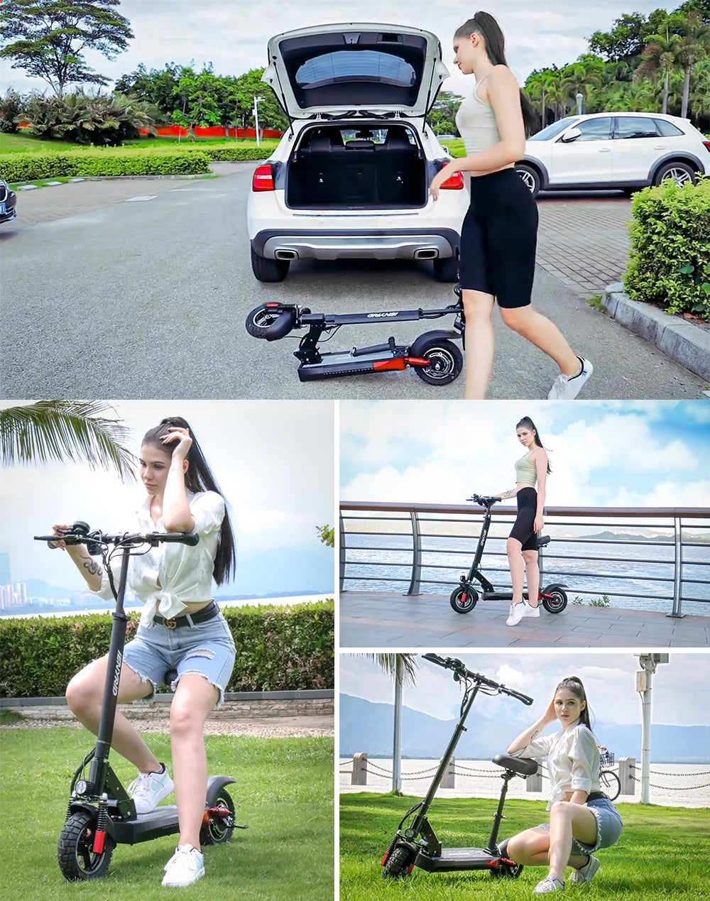 Electric Scooter 700W 10" Tires Folding Commuter a7