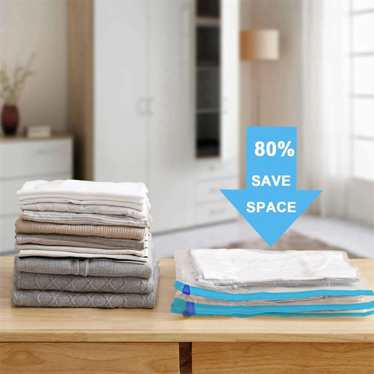 Compression Storage Bags for Travel Vacuum Roll Up 7k