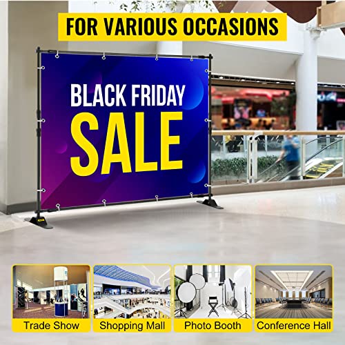 Backdrop Banner Stand 8 x 8 Ft Adjustable Height with Carrying Bag k7
