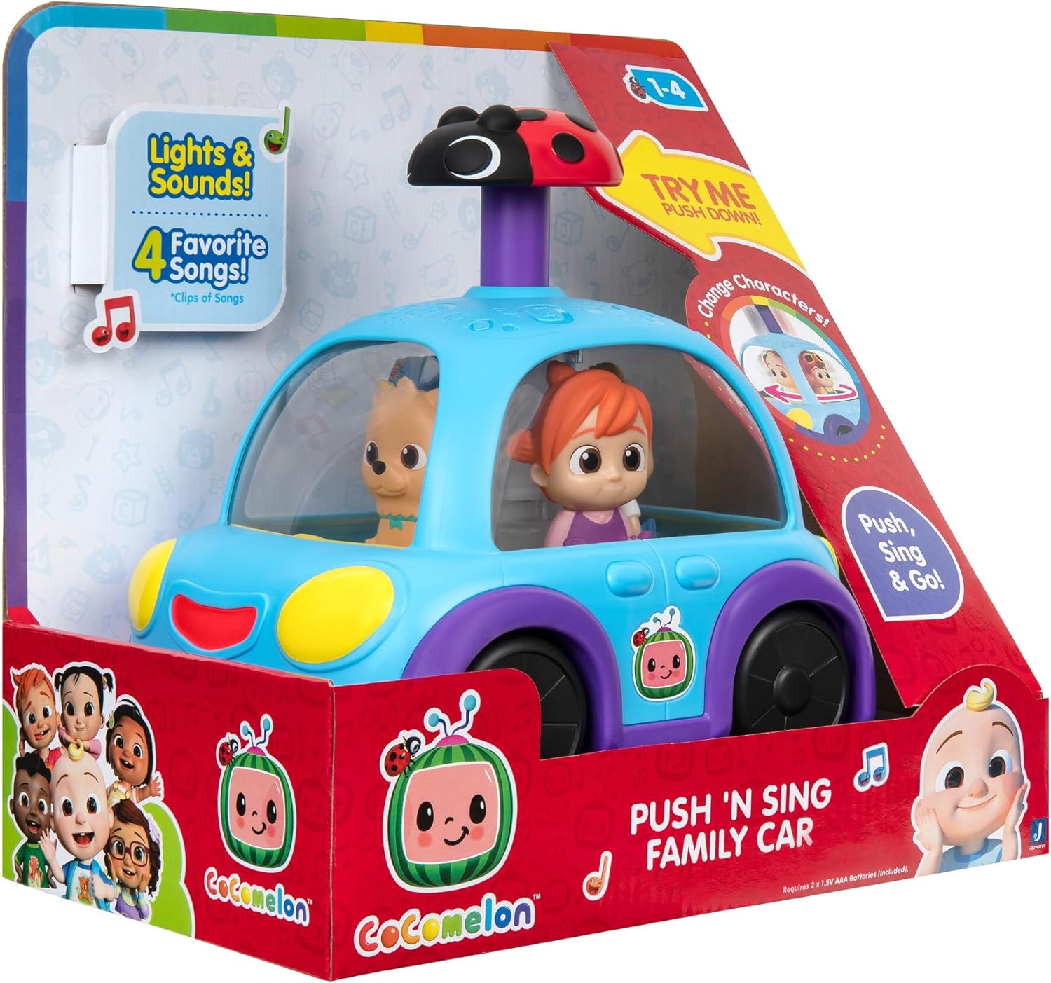 Musical Push Car for Toddlers with Lights and Songs a7