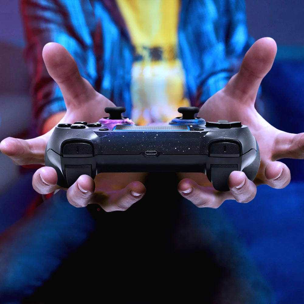 Wireless Controller for PS4 with Thumb Grips, Galaxy Design Gamepad a7