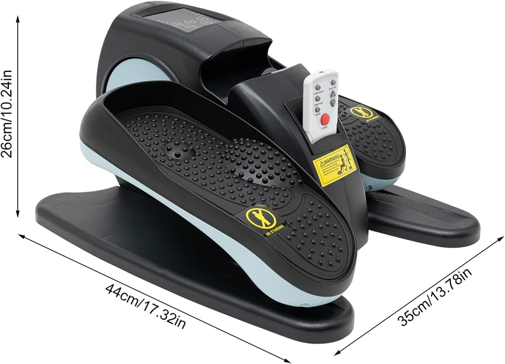 Under Desk Elliptical Pedal Exerciser for Seniors Rehab with Remote q7k