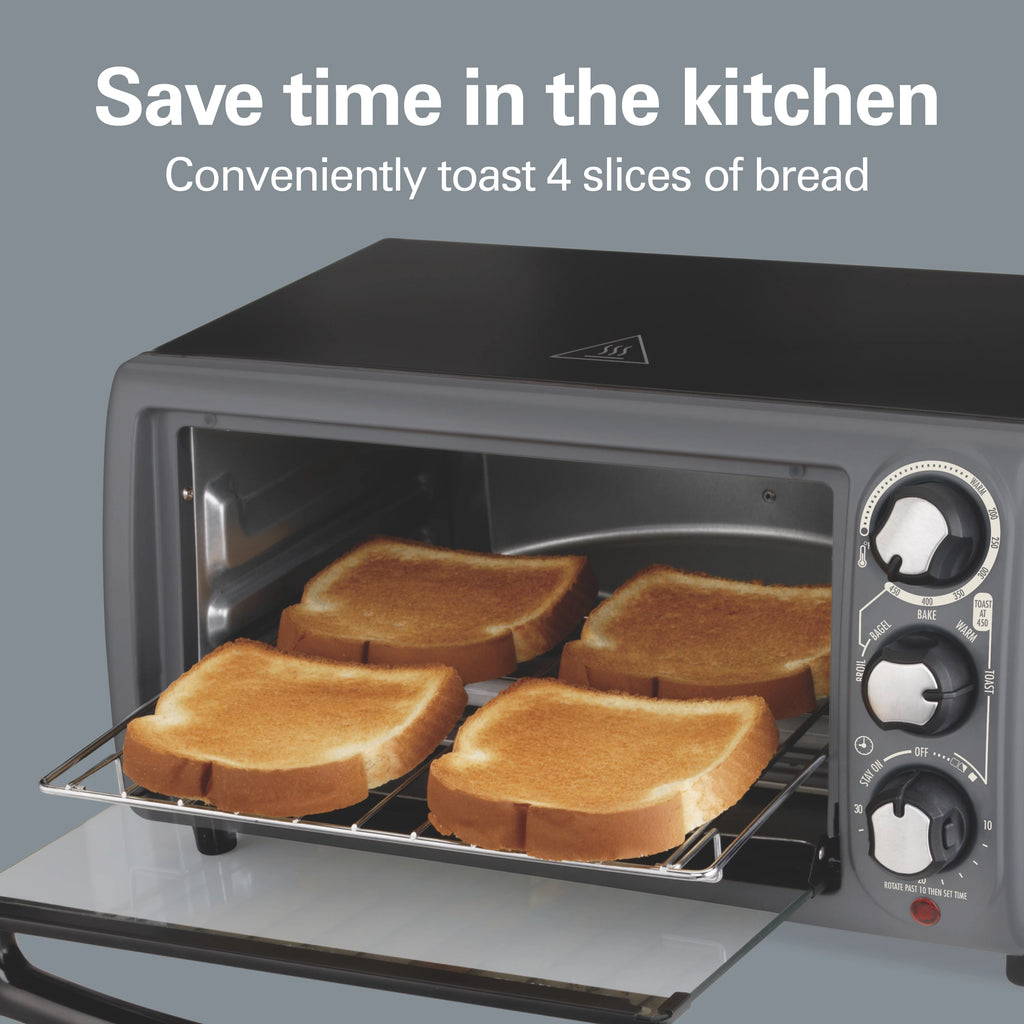 Toaster Oven Black Gray Accents a7k