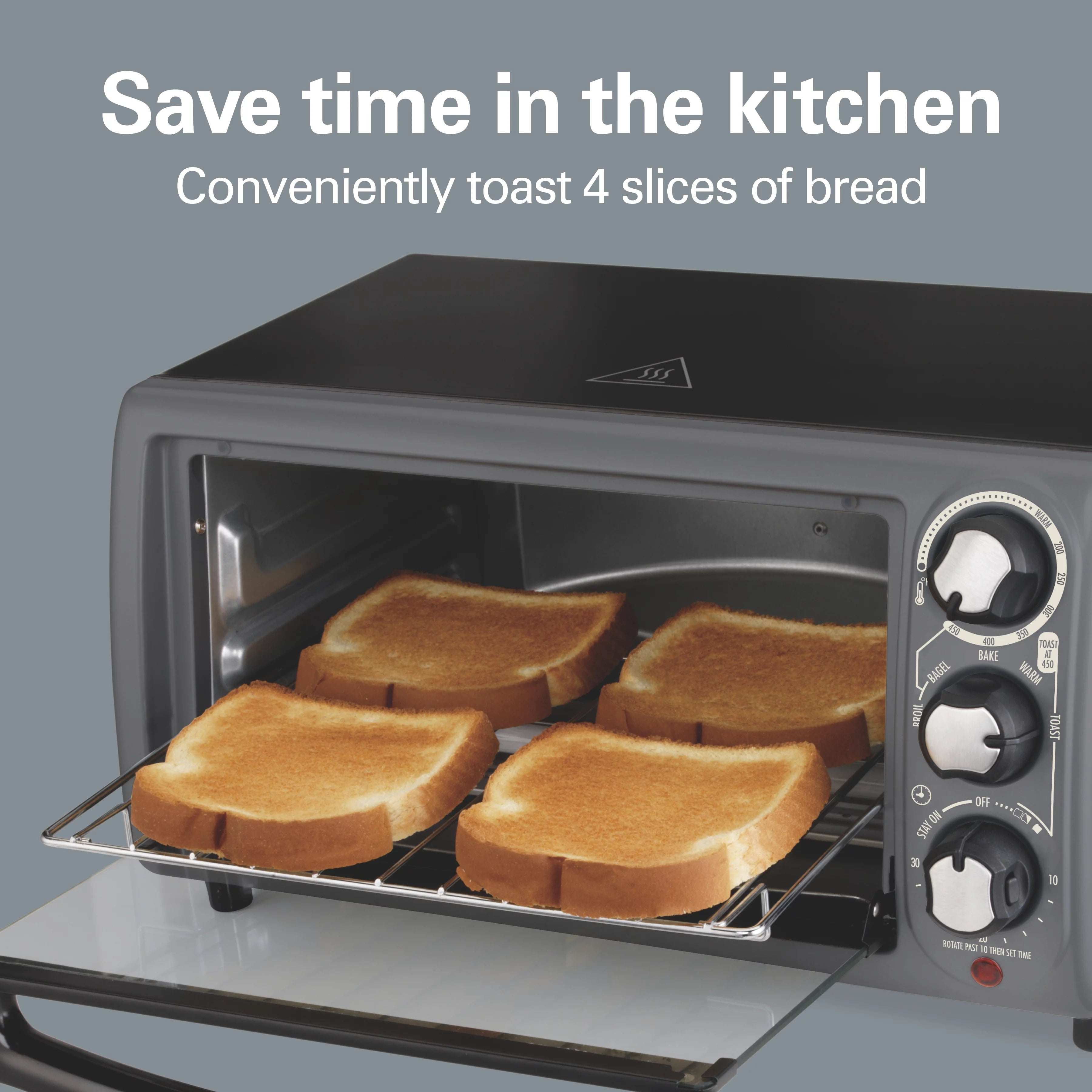 Toaster Oven Black Gray Accents a7k