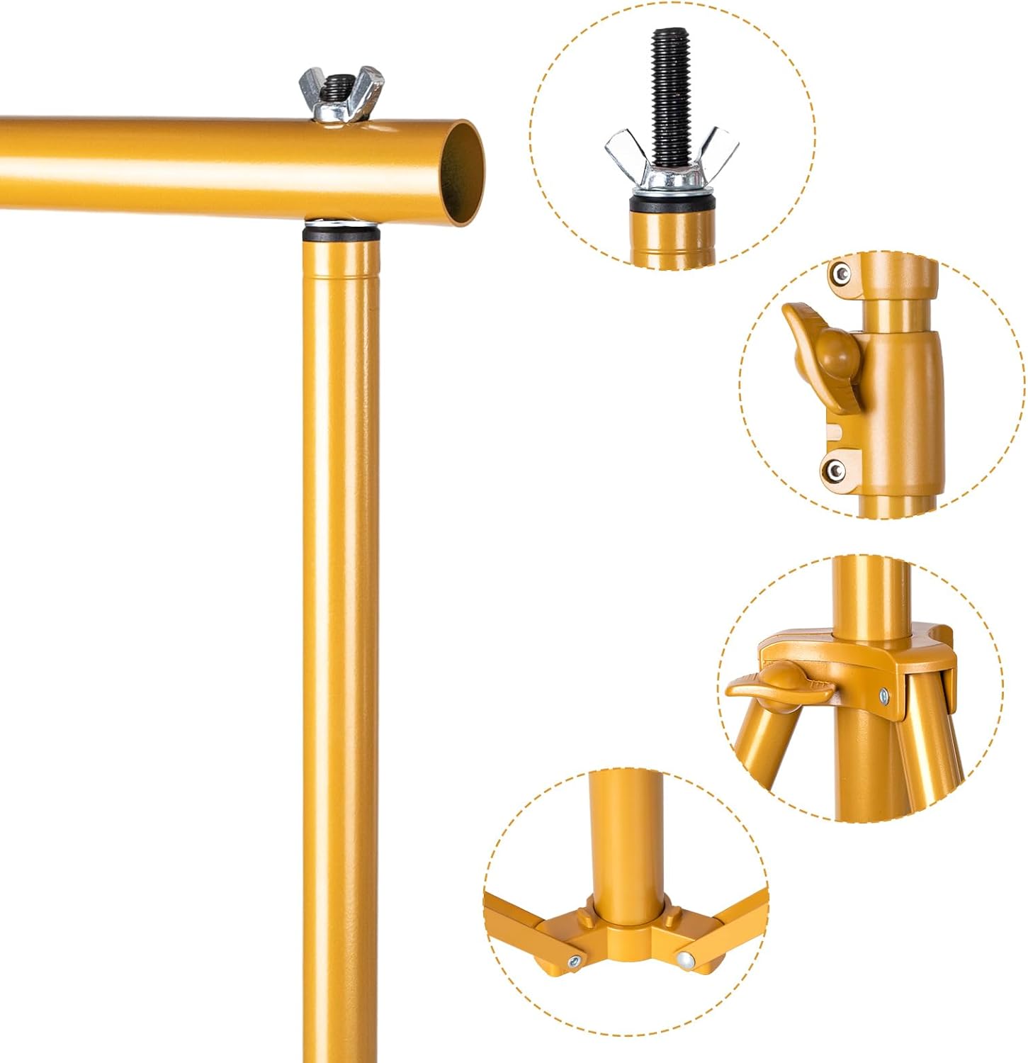 Photography Backdrop Stand Gold Adjustable with Carry Bag k7