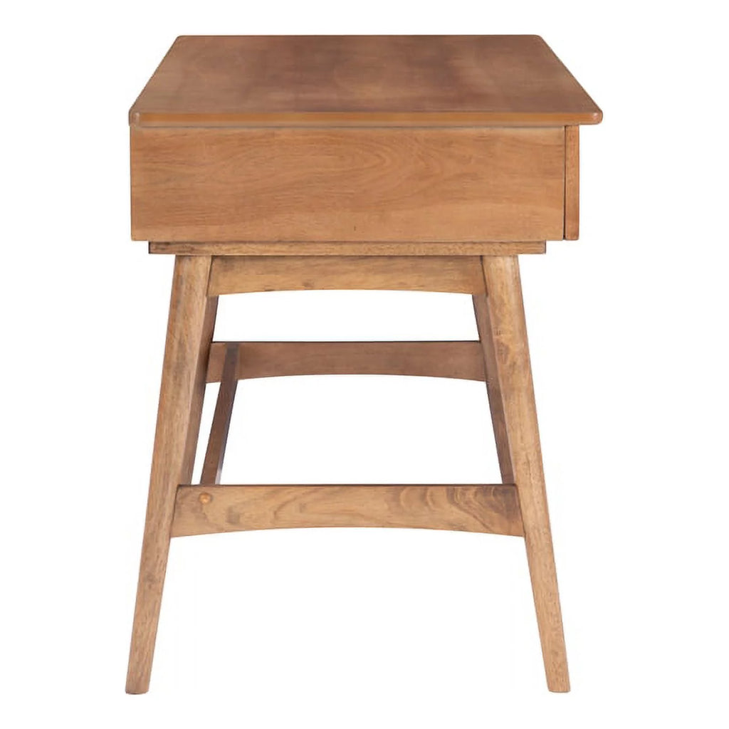 Rattan Wood Desk with Drawers Natural k7m
