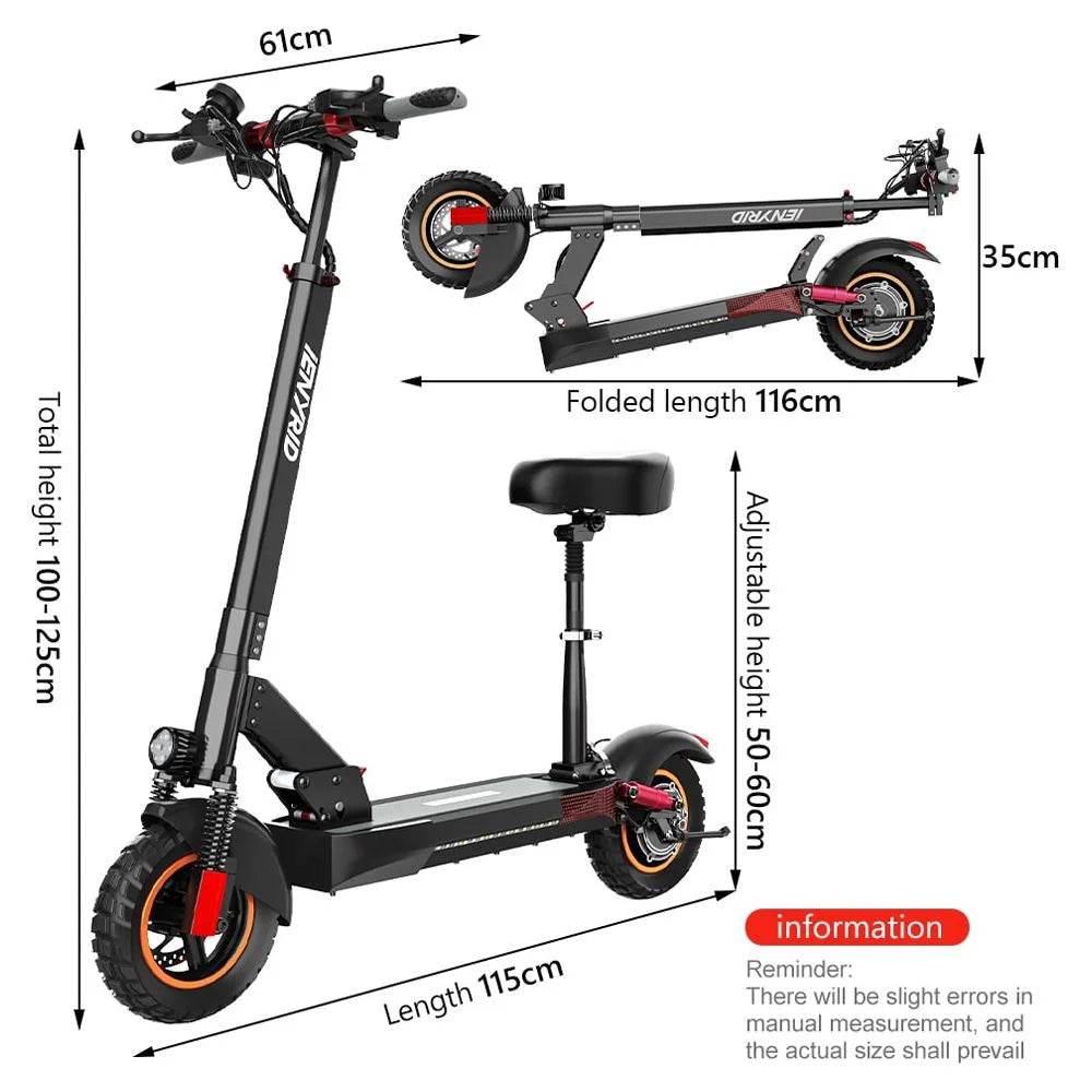 Electric Scooter 700W 10" Tires Folding Commuter a7