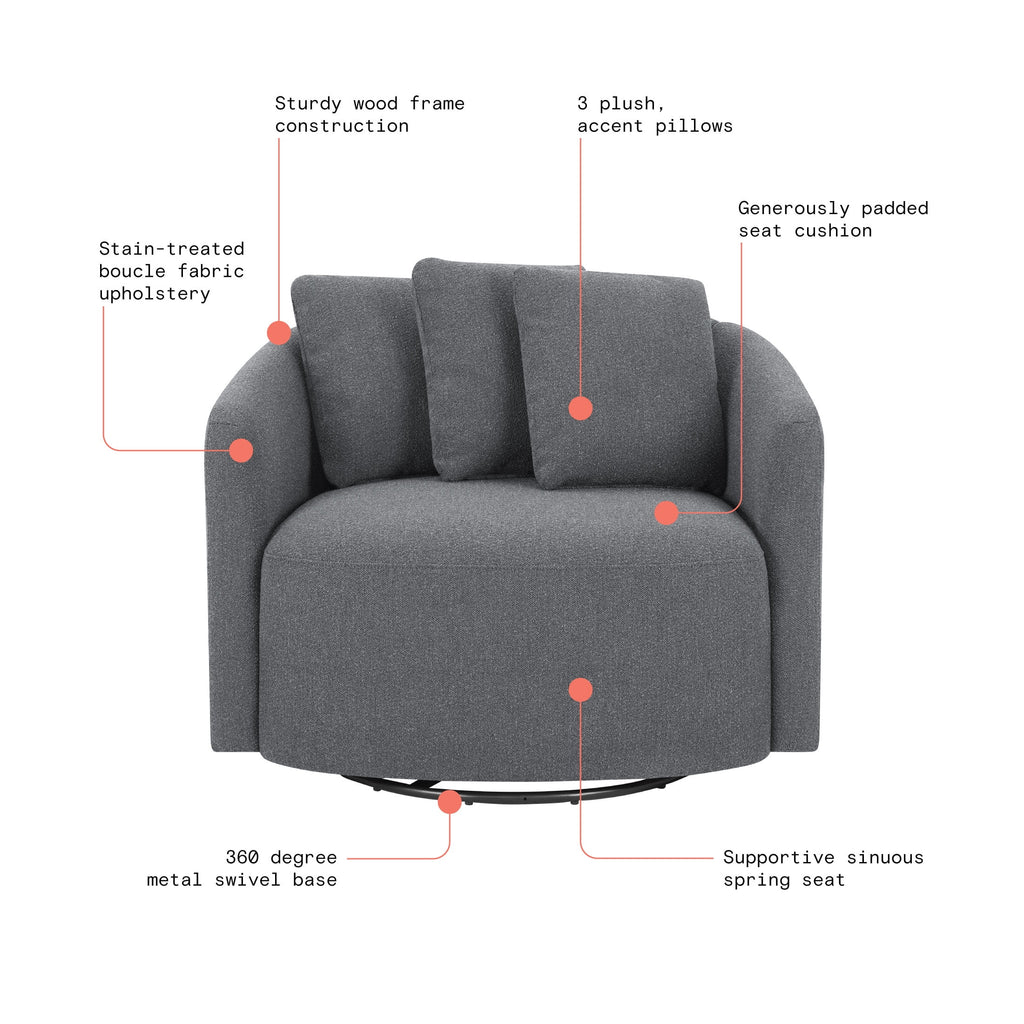 Charcoal Accent Chair k7p