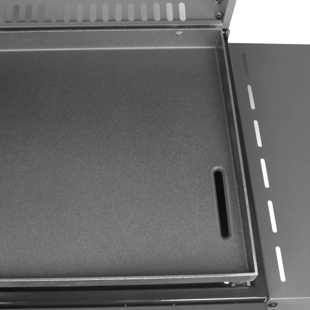 5 Burner Combo Gas Grill and Griddle Black k7p