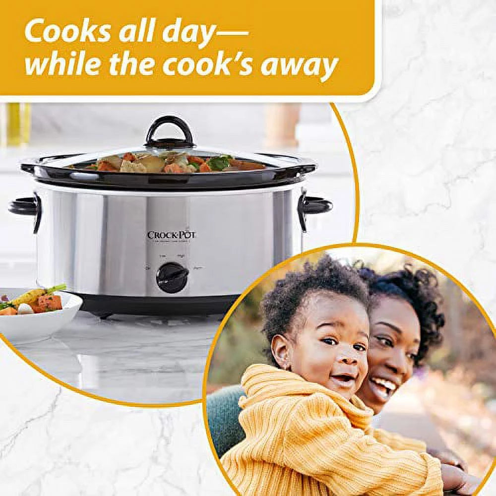 Slow Cooker 7 Quart Oval Stainless Steel k8