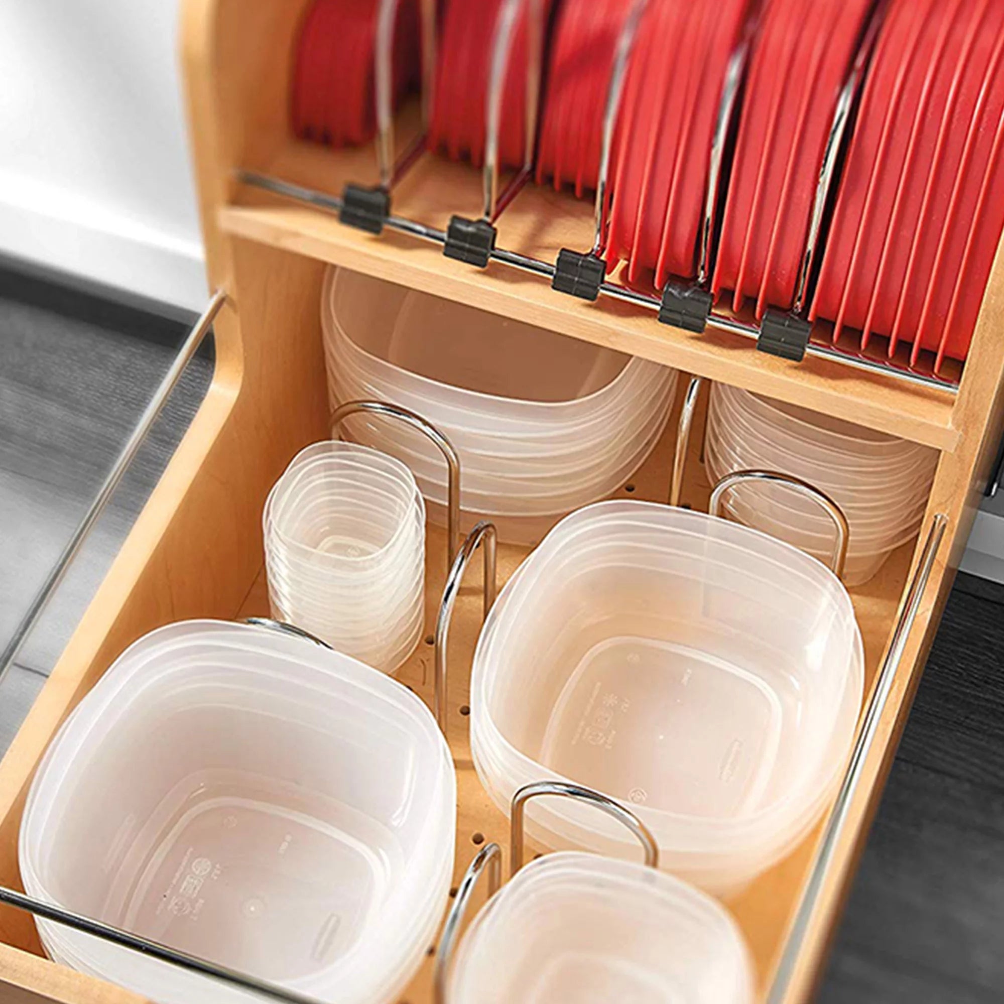 Food Storage Container Organizer Soft-Close Natural a7