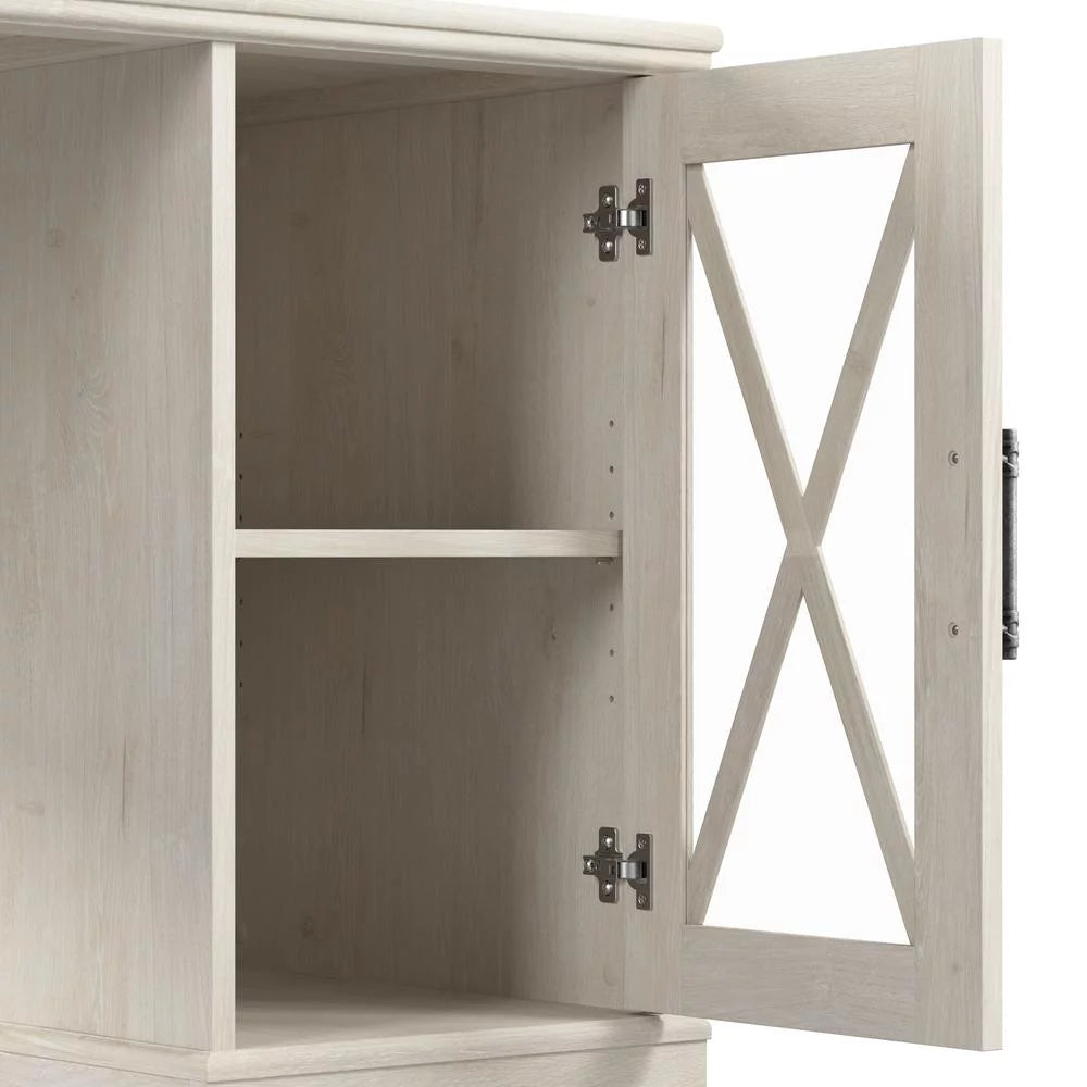 L-shaped Desk in Linen White Oak k7m
