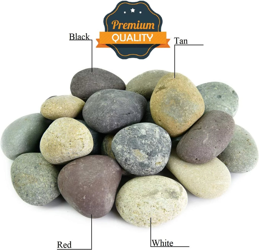 Large Mixed Mexican Stone Beach Pebbles 3-5 inches for Garden Landscape k7