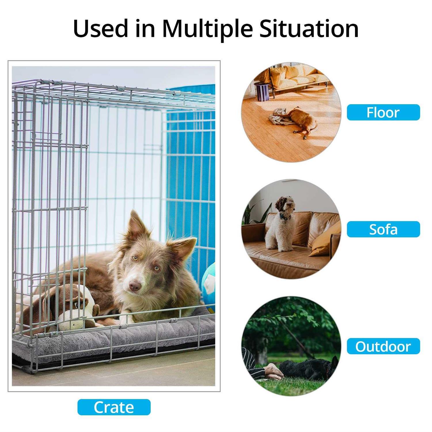Dog Crate Pad Ultra Soft Washable Anti-Slip Sleeping Mat k7p
