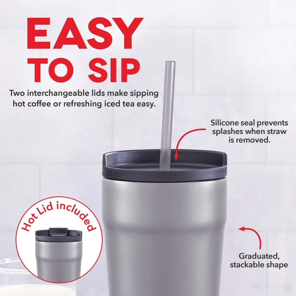2-in-1 Spill-Proof Insulated Tumbler F0　M6 OJ