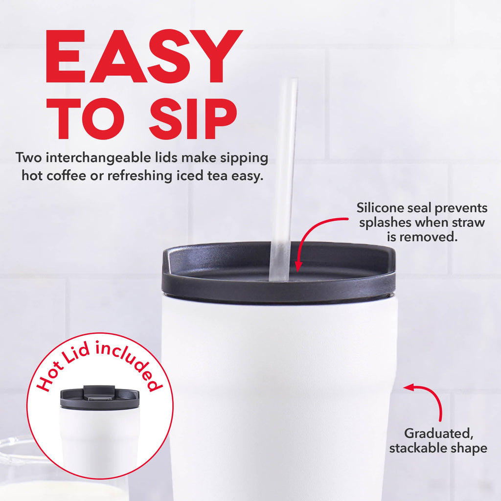 2-in-1 Spill-Proof Insulated Tumbler F0　M6 OJ