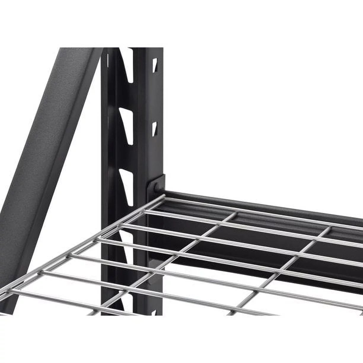 Steel Storage Rack 4-Tier Black 77x24x72 Inch a7