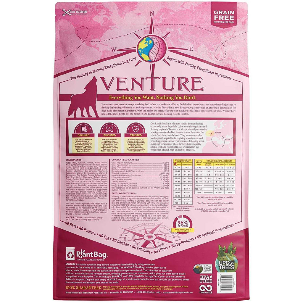 Grain Free Rabbit Meal Pumpkin Dry Dog Food k7