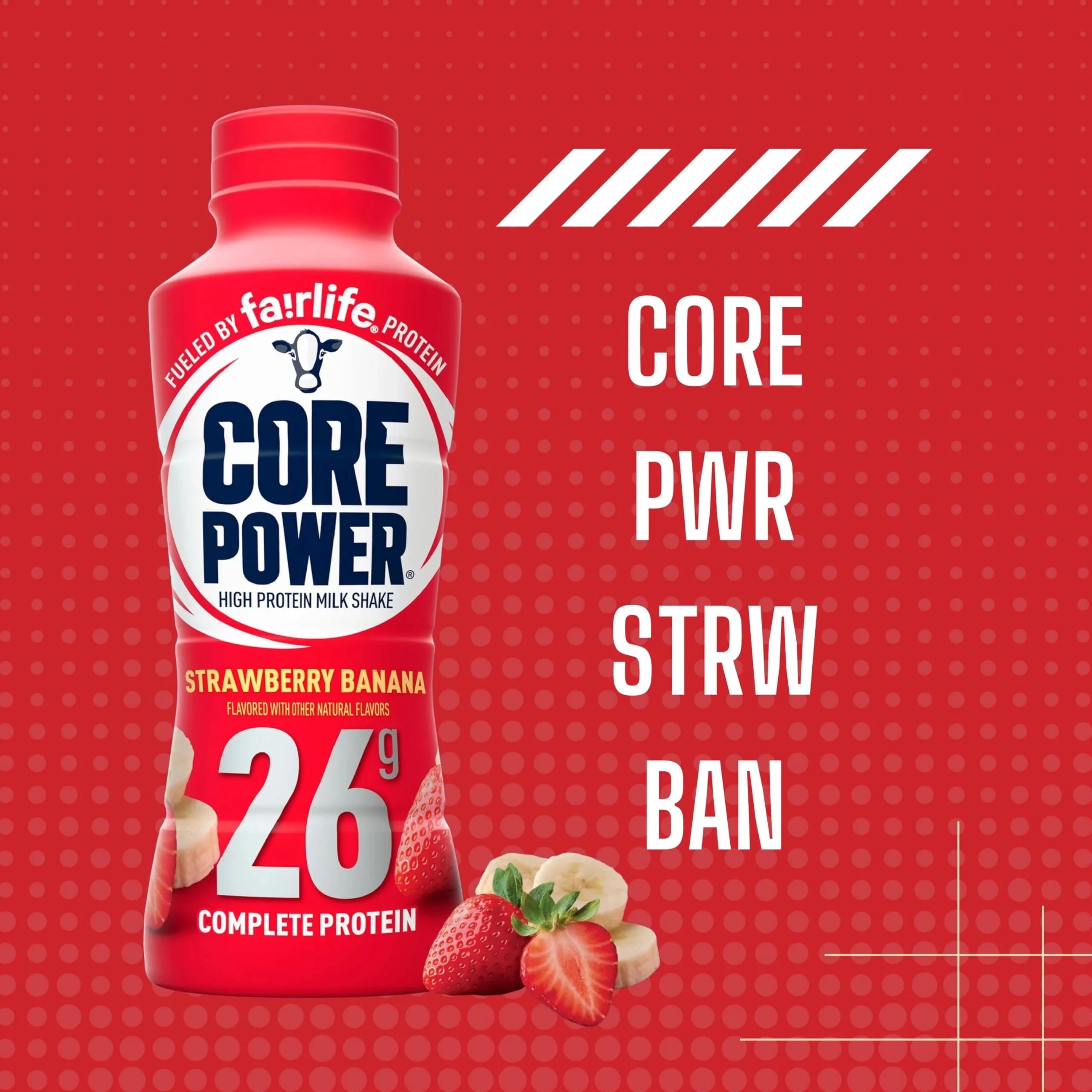 Strawberry Banana Protein Milk Shakes 14 Fl Oz Pack of 12 a7