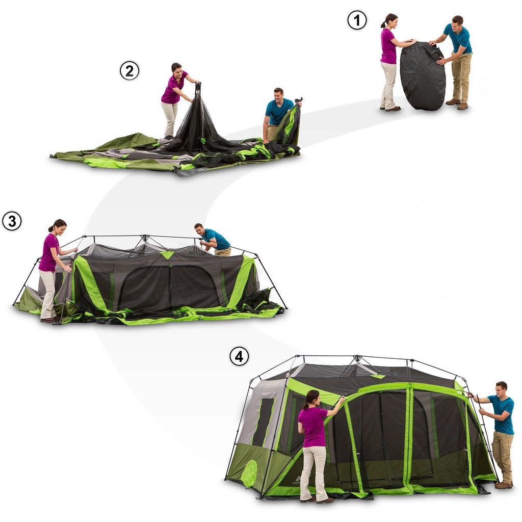 Instant Cabin Tent with Screen Room 2 Room 9 Person a7