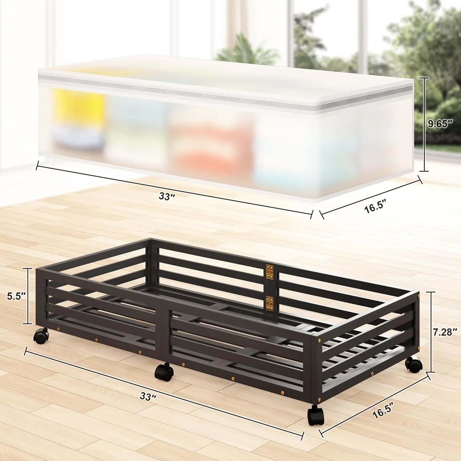 Under Bed Storage Bins with Wheels Bamboo 2 Pack a7