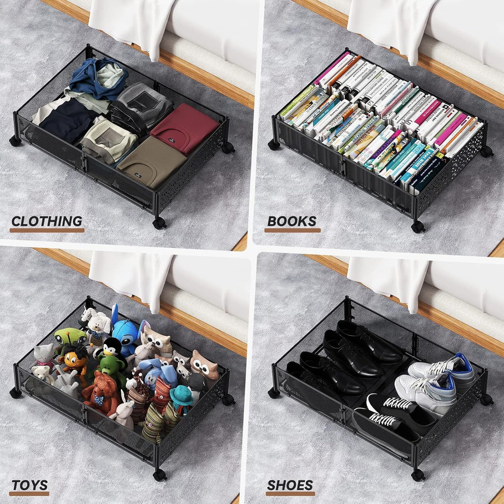 Under Bed Storage Containers with Wheels and Drawer a7