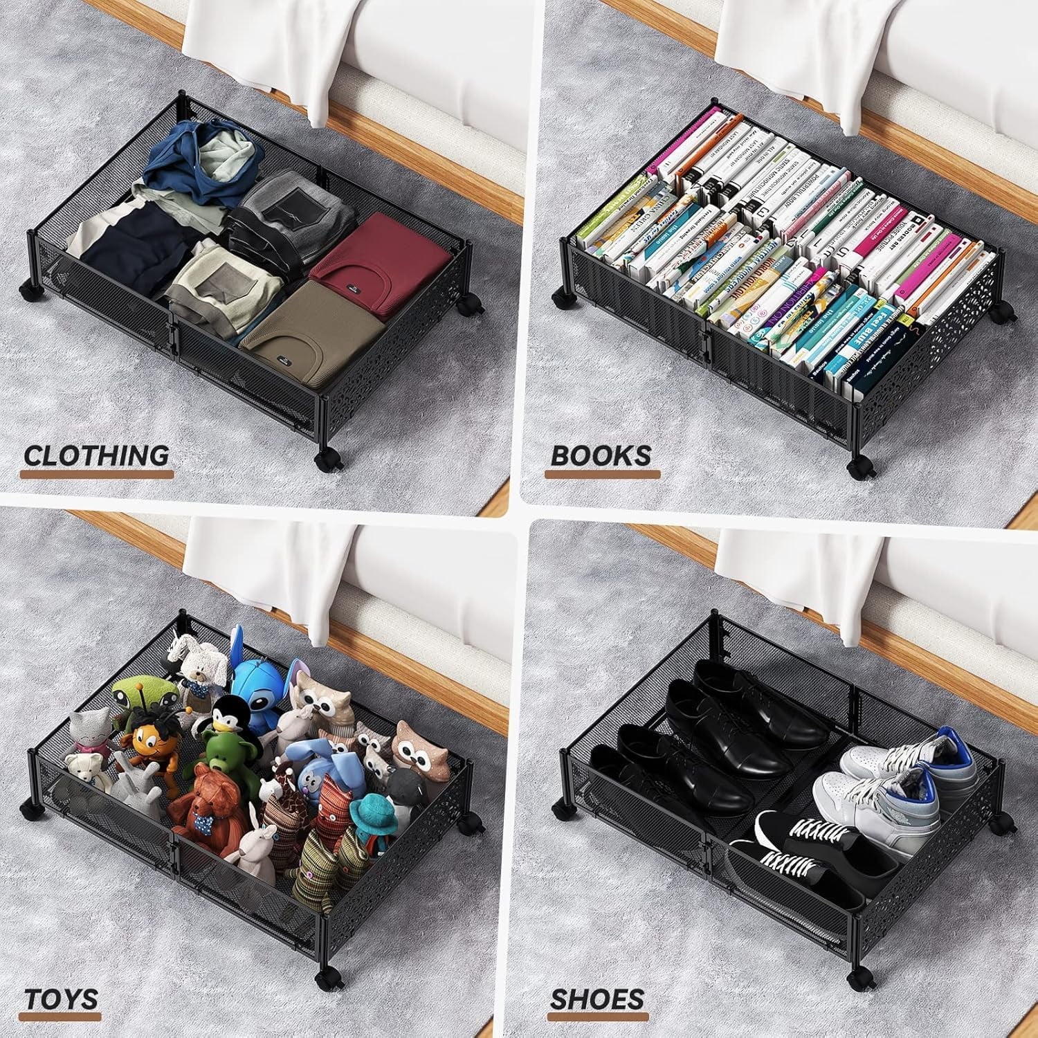 Under Bed Storage Containers with Wheels and Drawer a7